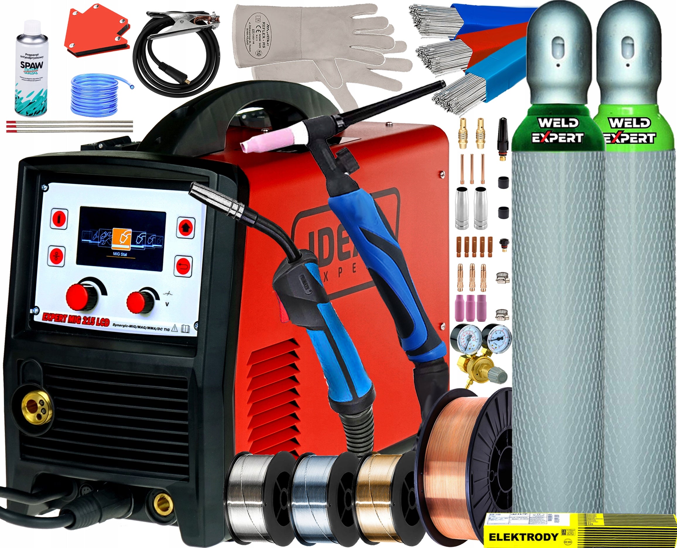 SEMI-AUTOMATIC WELDING MACHINE IDEAL MIG TIG MMA 2T 4T 3IN1