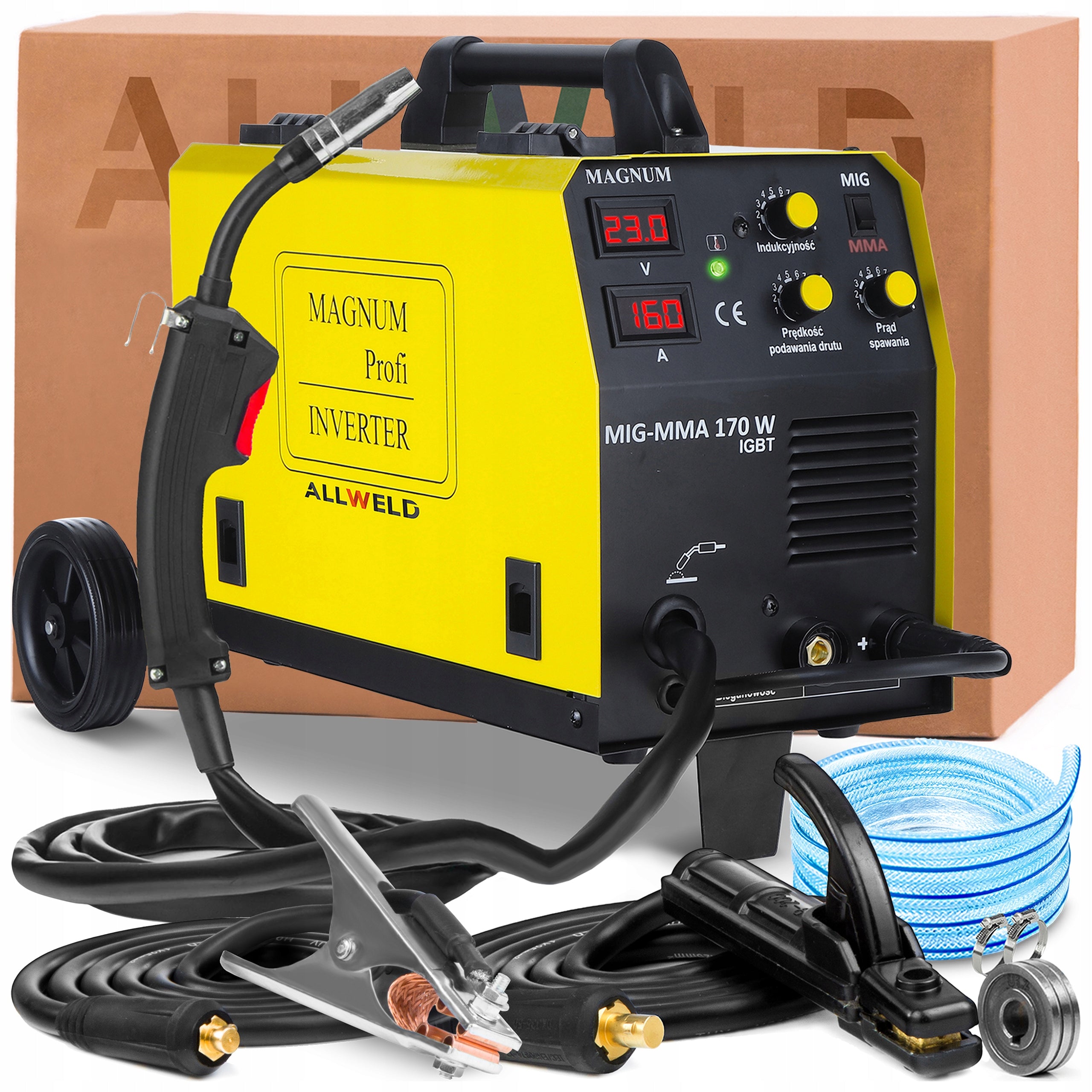 SEMI-AUTOMATIC WELDING MACHINE MAGNUM MIG 170W MMA 230V 160A SOLDERING FLUX EAN (GTIN) 5907195563769