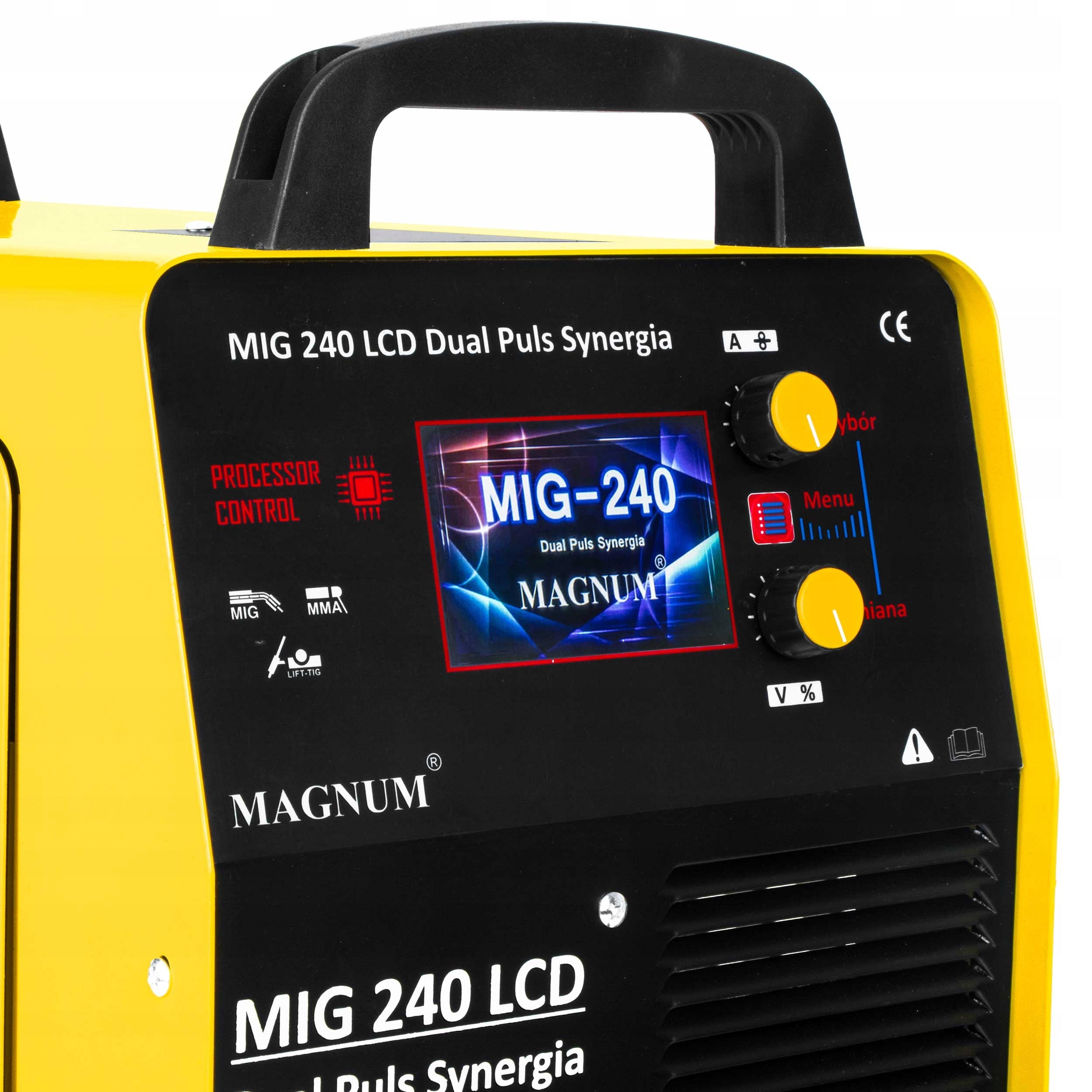 SEMI-AUTOMATIC WELDING MACHINE MAGNUM MIG 240 LCD DUAL PULSE SYNERGY 3IN1 Brand Magnum