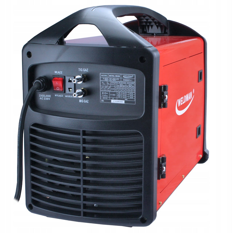 SEMI-AUTOMATIC WELDING MACHINE MIGOMAT 200A MISTRAL MIG 200 MMA TIG WELDMAN Supply voltage (V) 230