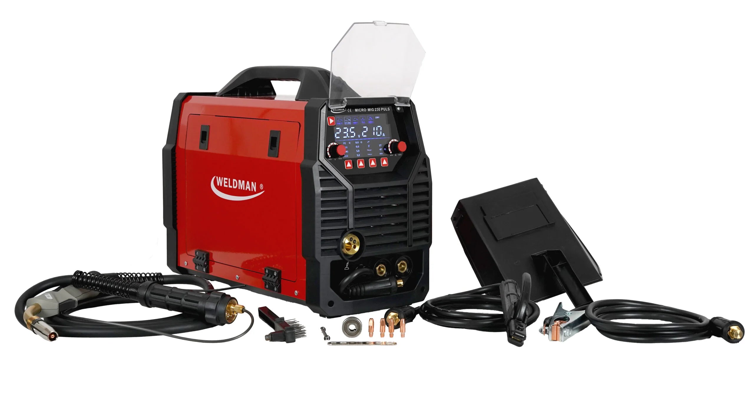 SEMI-AUTOMATIC WELDING MACHINE MIGOMAT 230 PULSE MIG/TIG/MMA WELDMAN