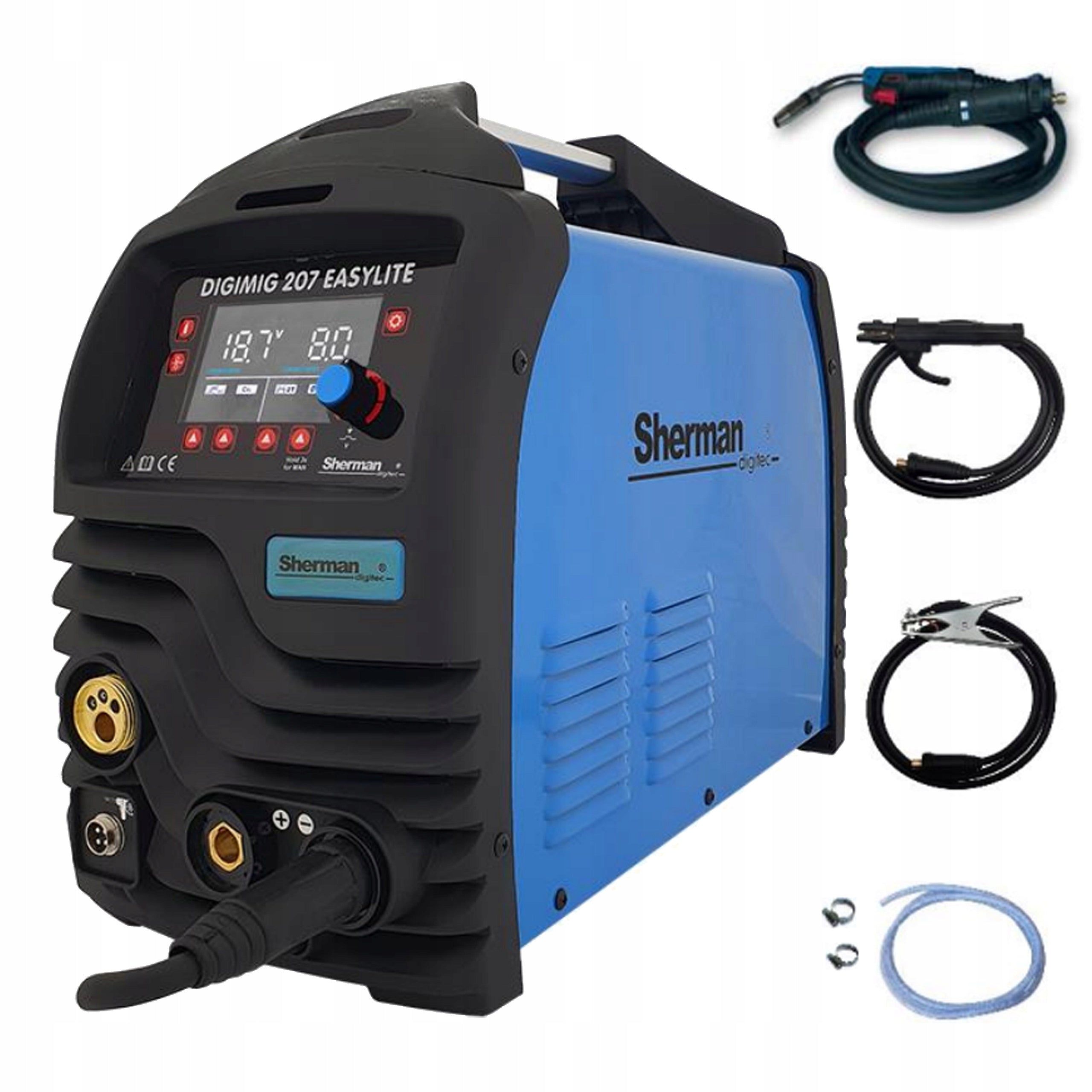 SEMI-AUTOMATIC WELDING MACHINE SHERMAN DIGIMIG 207 EASYLITE MIG MMA TIG 200A 3IN1
