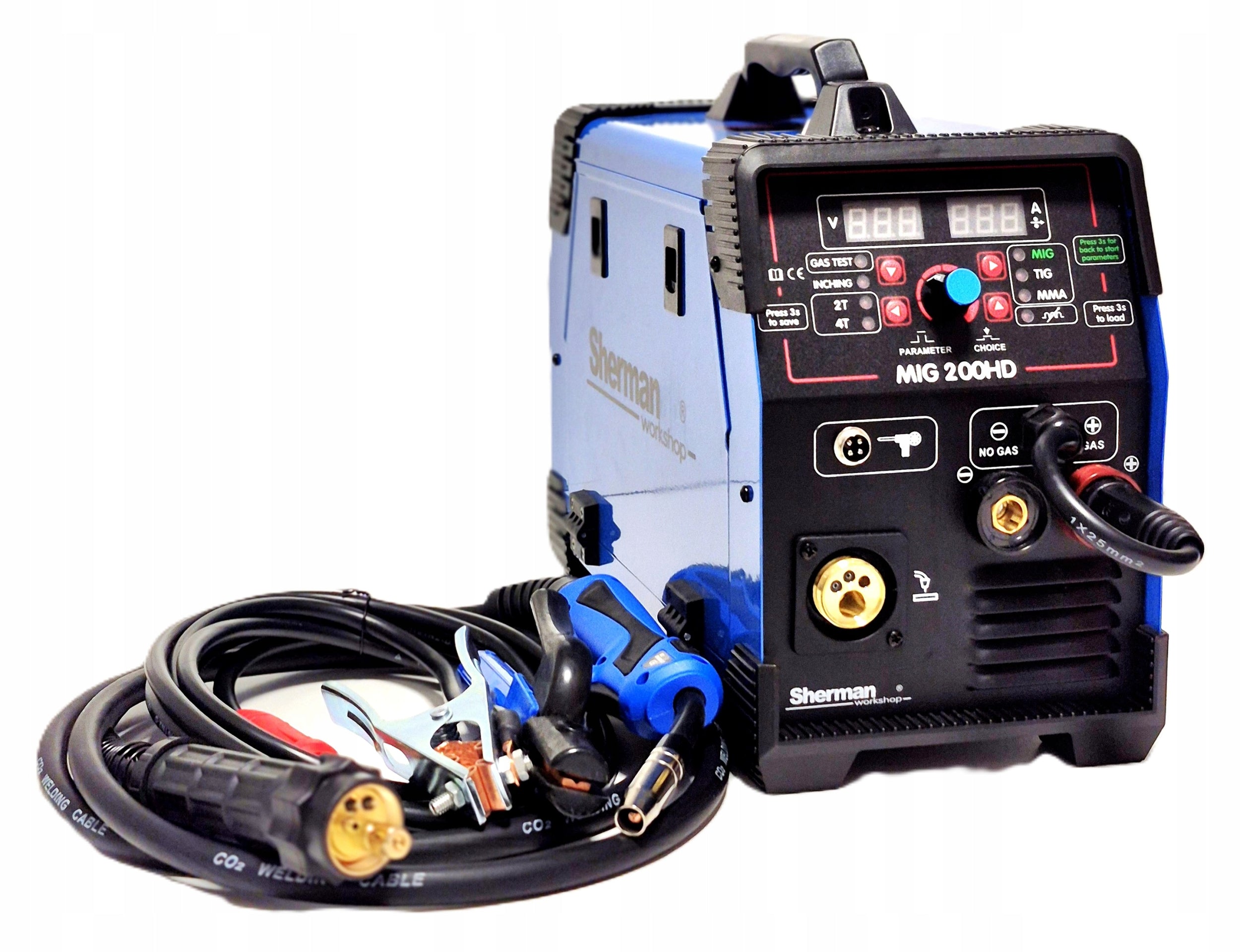 SEMI-AUTOMATIC WELDING MACHINE SHERMAN MIG 200 HD MMA TIG 200A 230V 3IN1