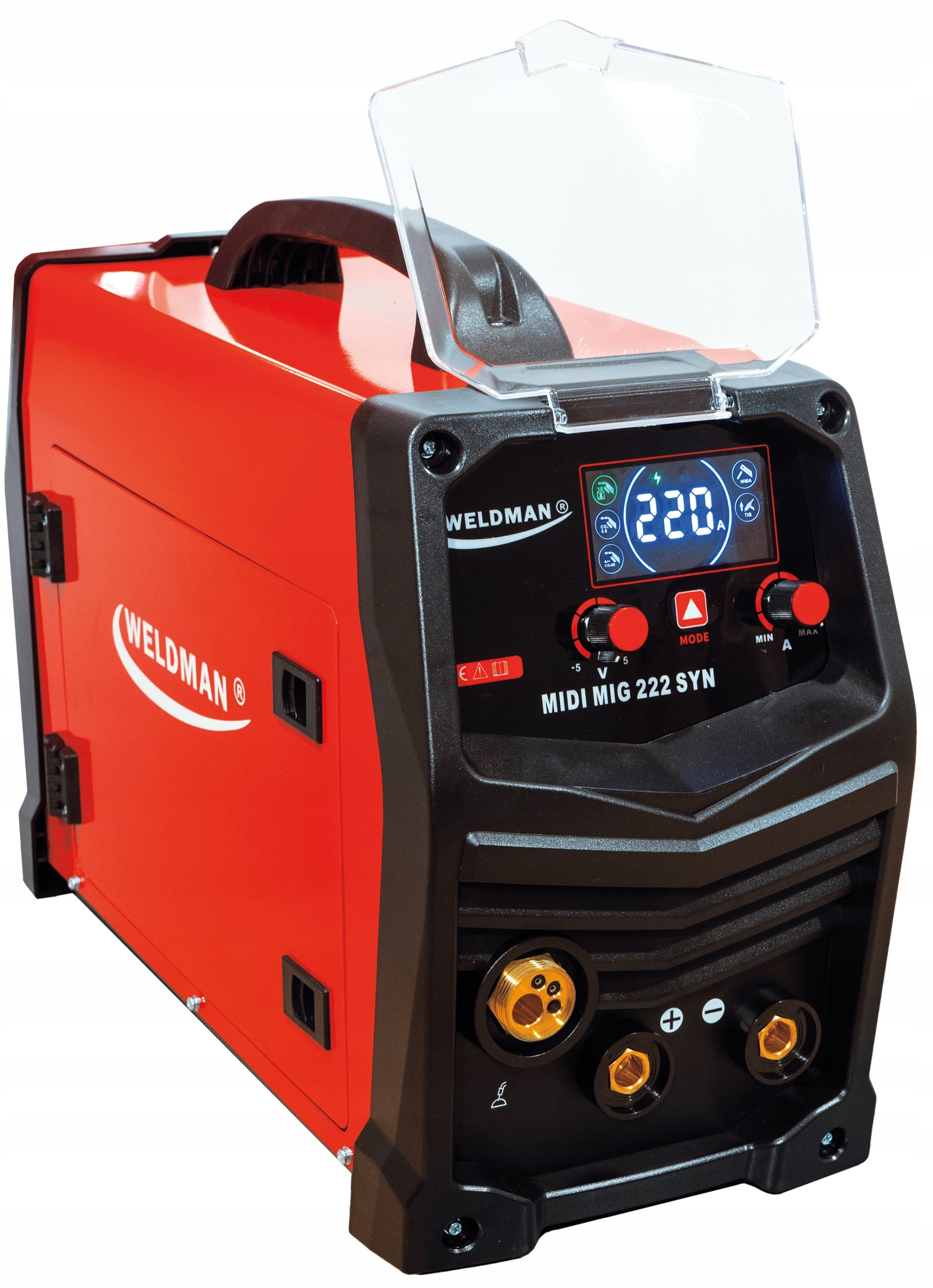 SEMI-AUTOMATIC WELDING MACHINE WELDMAN MIDI MIG222 SYN MIG/TIG/MMA Brand Weldman