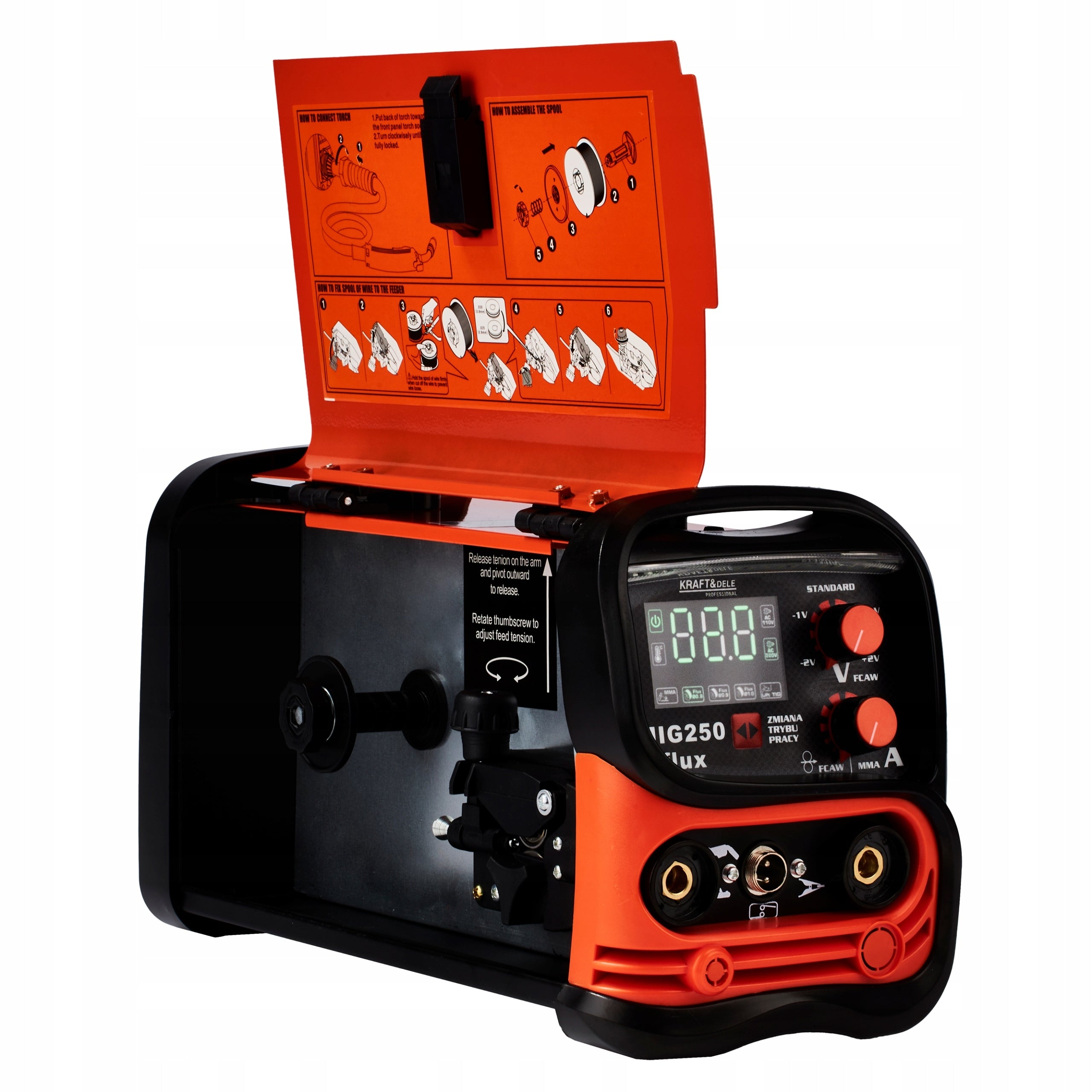 SEMI-AUTOMATIC WELDING MIG MAG MMA TIG KRAFT&DELE 20-250A 230V INVERTER Packaging status original
