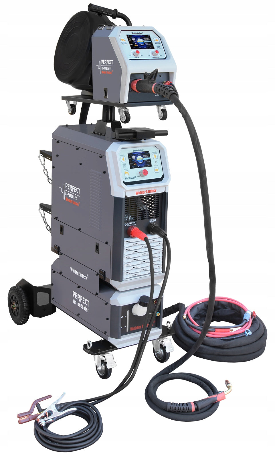 SEMI-AUTOMATIC WELDING MIGOMAT BIPULSE 522 WELDING MACHINE MIG MAG TROLLEY COOLER Manufacturer code ABP522TWT