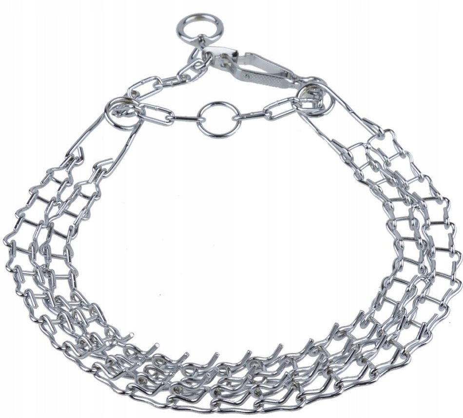 SEMI-CHICKEN 2B DOUBLE ROW WITH CARABINER DOG COLLAR EARRING 50CM Manufacturer code PÓŁKOLCZATKA2/2B