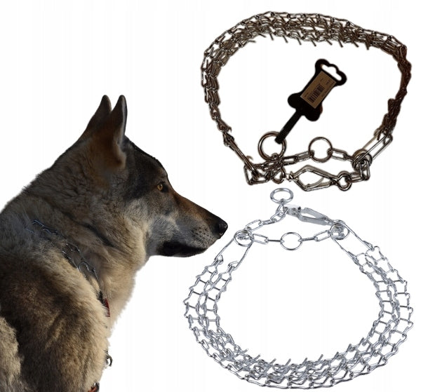 SEMI-CHICKEN 2B DOUBLE ROW WITH CARABINER DOG COLLAR EARRING 50CM