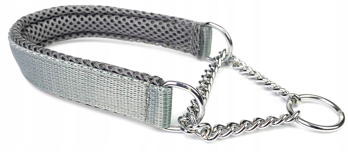 SEMI-CLAMP COLLAR-MARTINGALE WITH DOG LINING 24-31 CM CHAIN