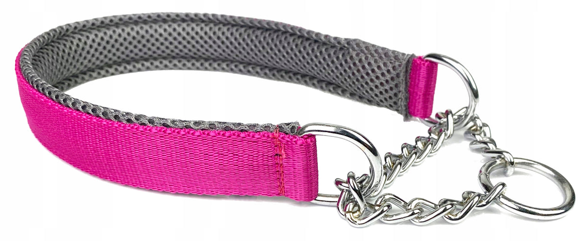 SEMI-CLAMP COLLAR-MARTINGALE WITH DOG LINING 43-51 CM CHAIN