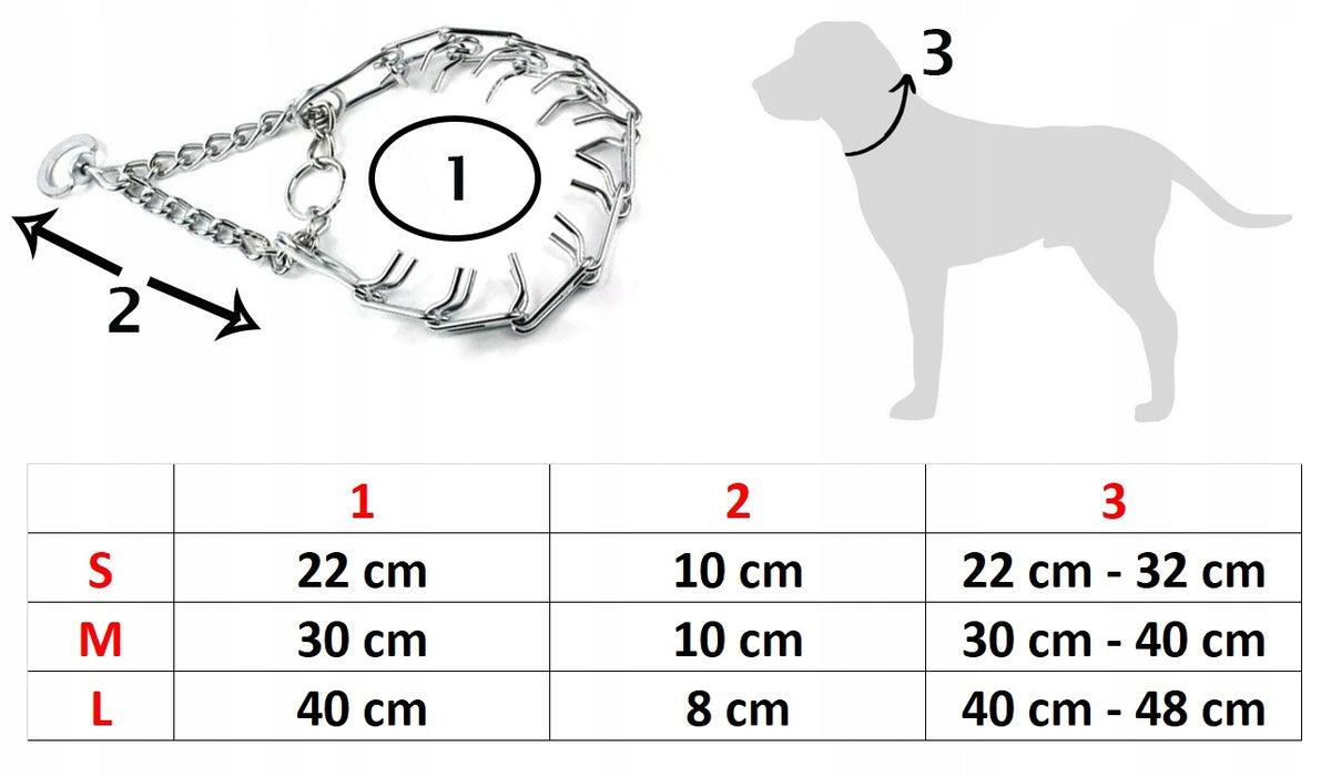SEMI-CLAMP TRAINING COLLAR FOR DOG EARRING LARGE DOGS 40-48 cm "L" Manufacturer code NB149-1-620229401TP