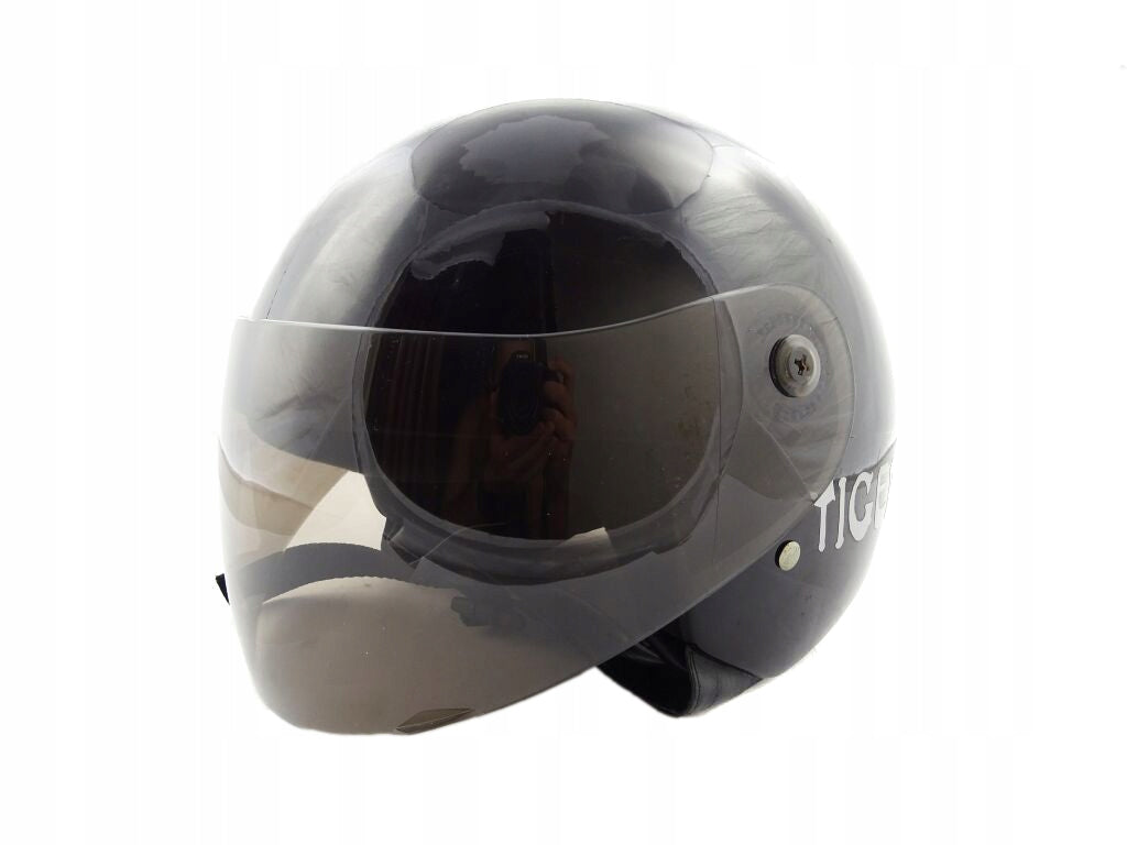 SEMI-OPEN HELMET TIGER SCOOTER CHOPPER - BLACK S