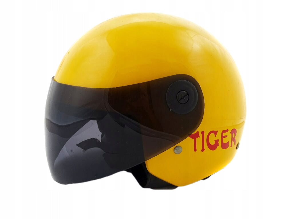 SEMI-OPEN HELMET TIGER SCOOTER CHOPPER - YELLOW XL
