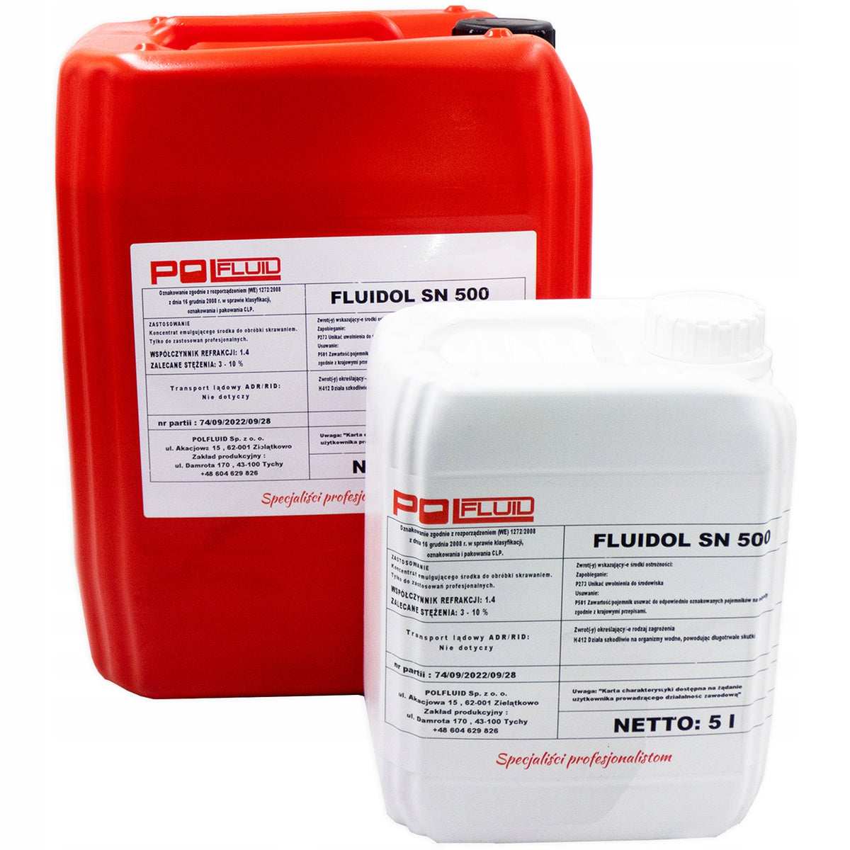 SEMI-SYNTHETIC COOLANT FOR MACHINING POLFLUID SN500 20L Packaging status original