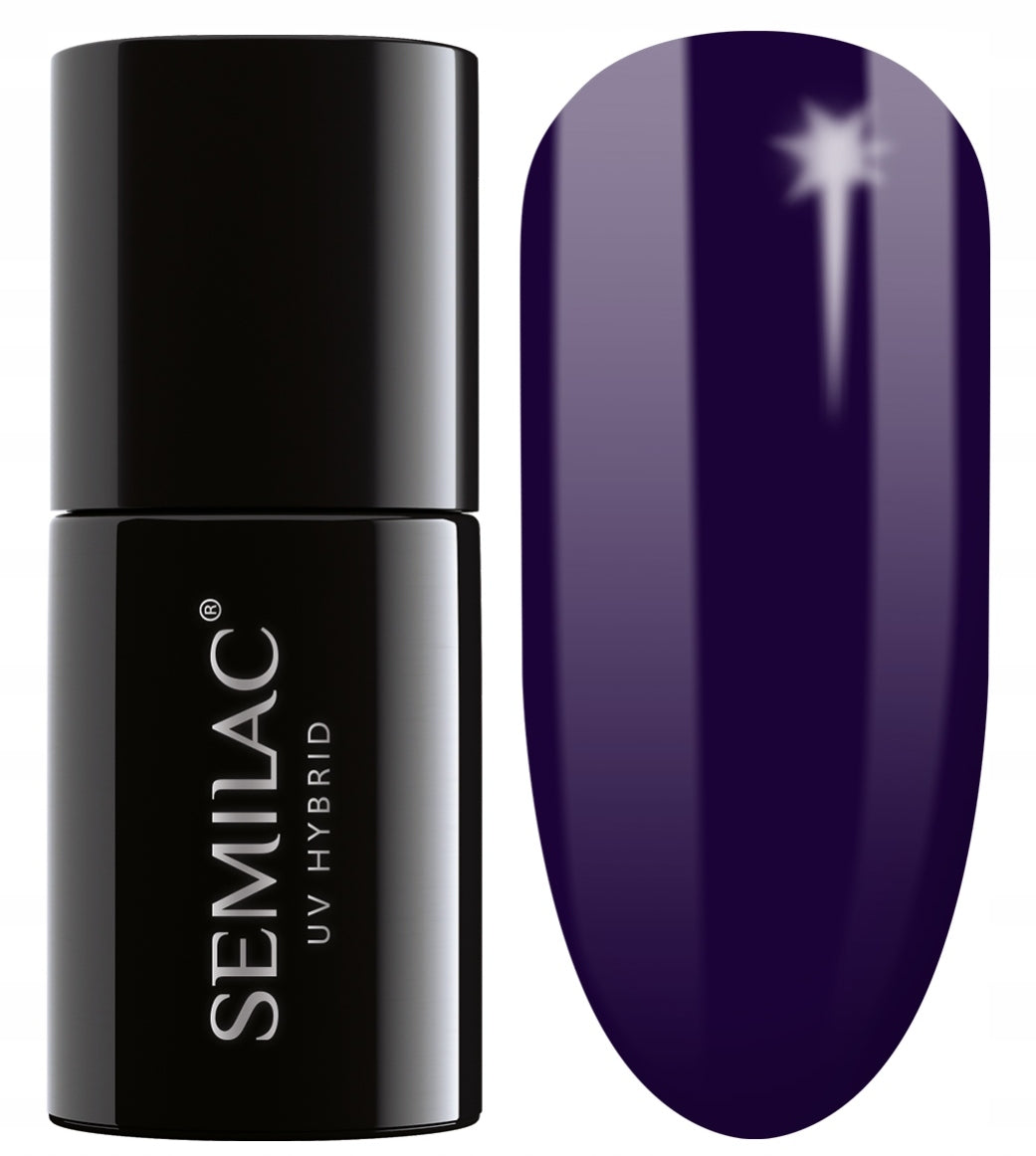 Hybrid-Nagellack Semilac 089 Black Plum, 7 ml 