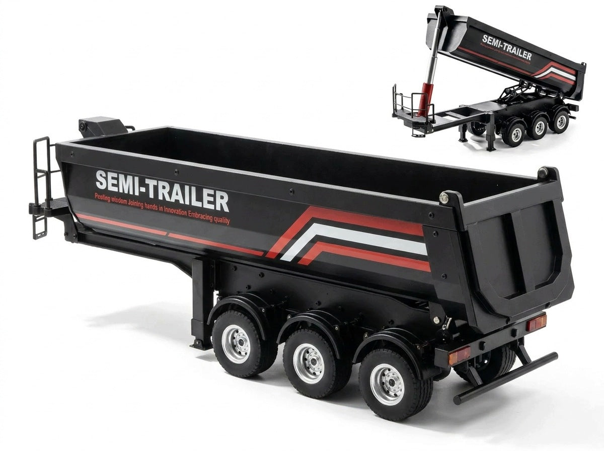 SEMITRAILER TIPPER 1509 REMOTE CONTROLLED FOR SLIDING 1501 HUINA H-TOYS 1:18