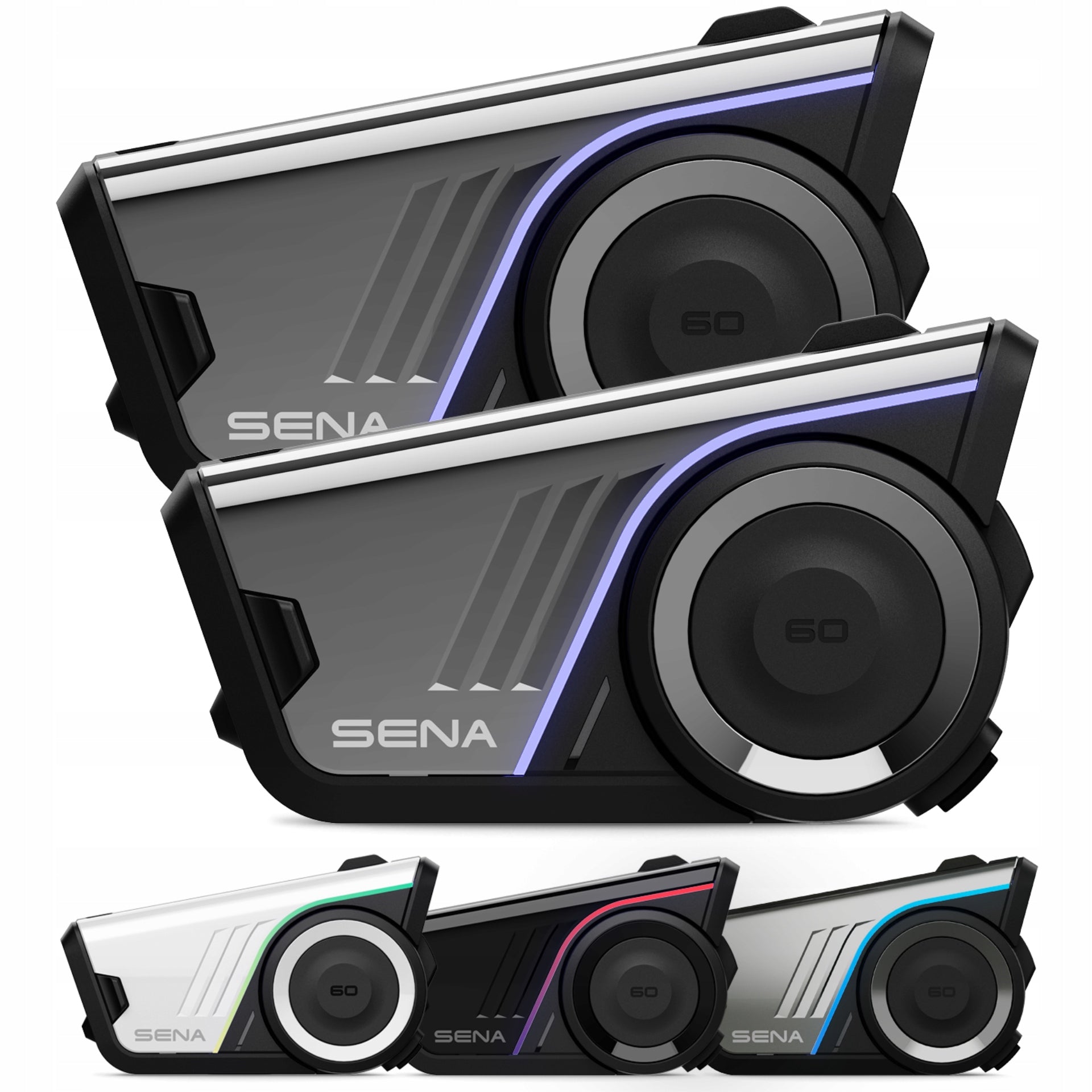 SENA 60S Intercom Motorcycle Set for 2 Helmets Mesh 3.0 BT 5.3 Harman