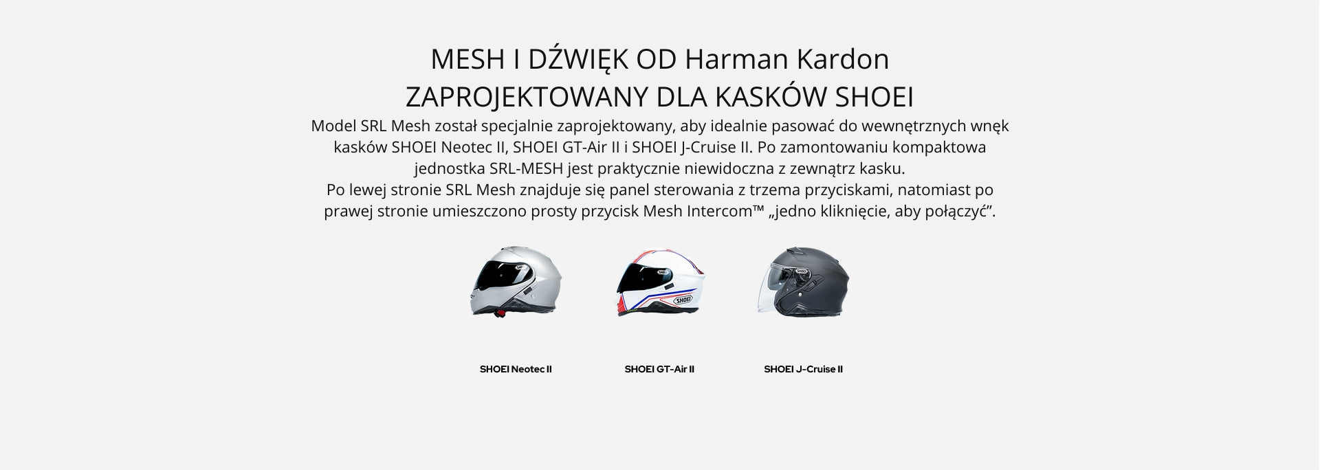 SENA SRL-MESH Motorcycle Helmet Intercom SHOEI Neotec 2 GT-Air 2 Manufacturer's catalog number 21 01 002 0