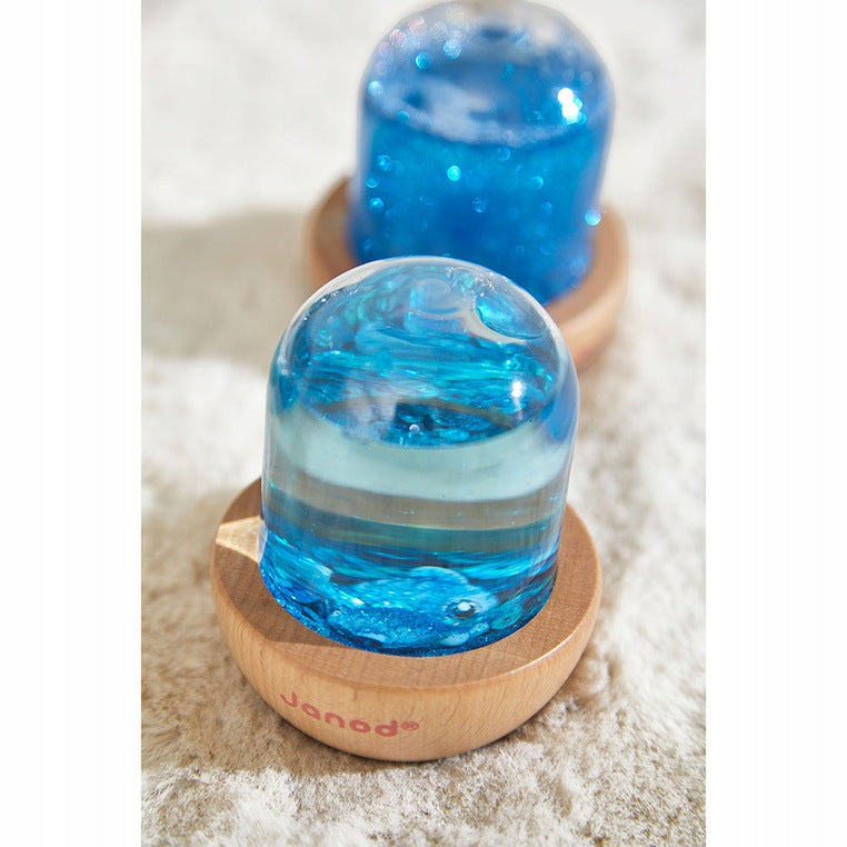 SENSORY SNOWBALL WITH GLITTER BLUE 12M+ JANOD Manufacturer code janod kula śnieżna sensoryczna z brokatem nie