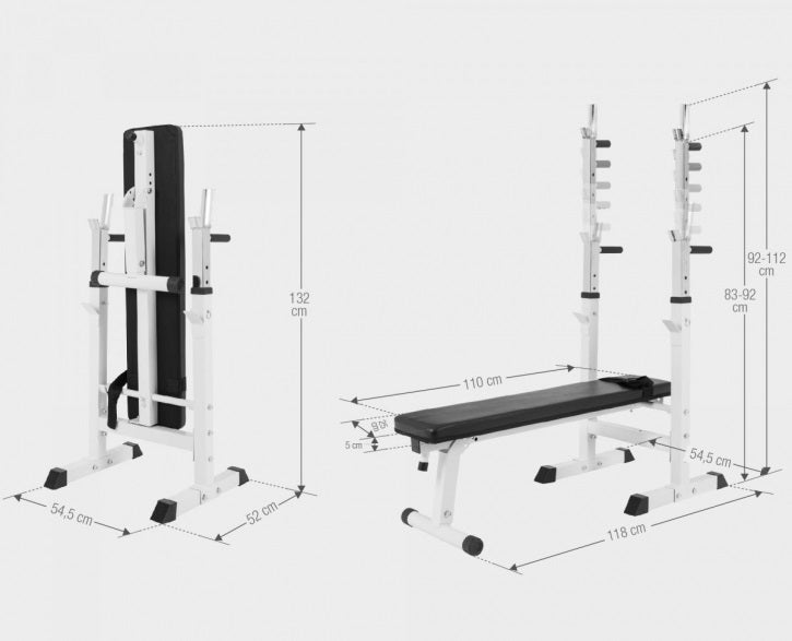 SET 100kg bench + barbell Bituminous loads Maximum load 200 kg