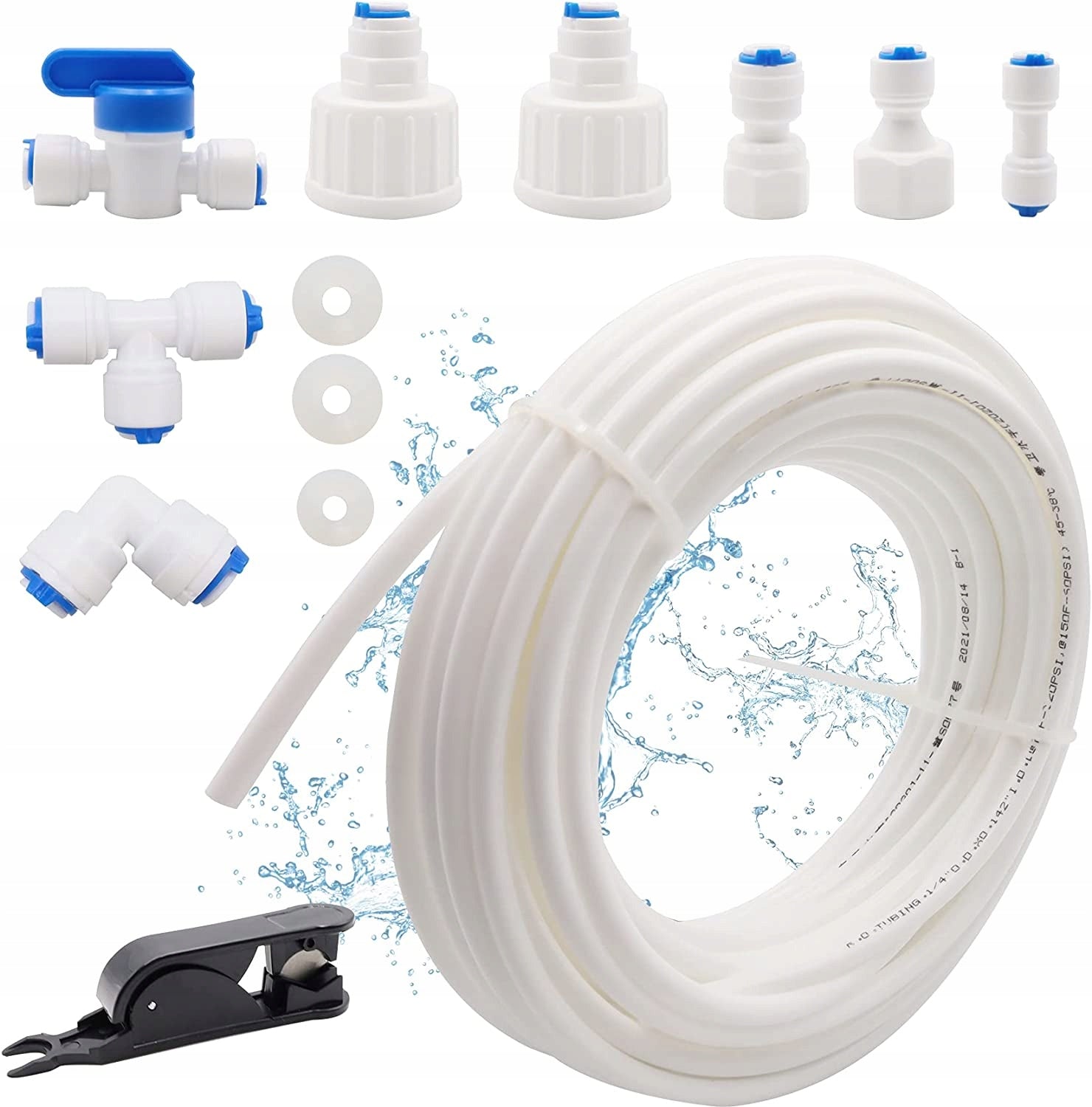 SET 15M 1/4" HOSE FOR REFRIGERATOR WATER FILTERS DIY HOSE