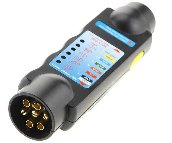[SET] - 7 PIN Socket Tester + 9V BATTERY TRAILER PLUGS HOOK ADAPTER Brand ME Premium