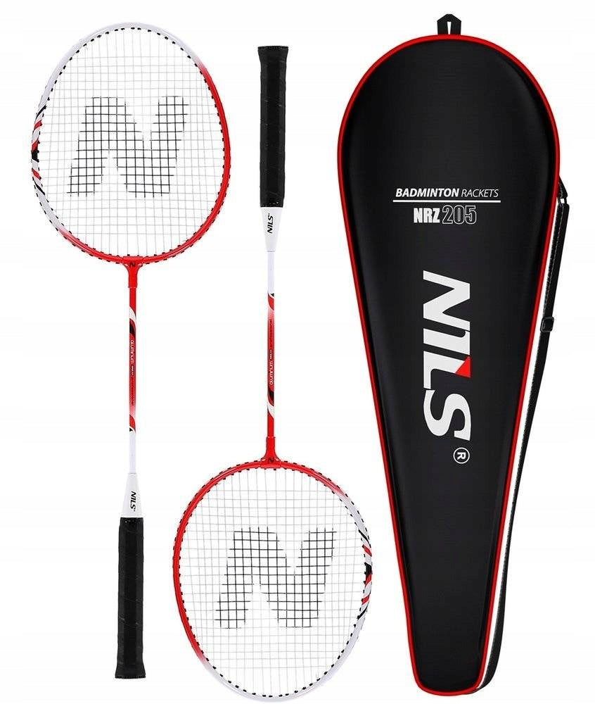 SET - BADMINTON PALETTES 2 x RACKETS BAG NILS