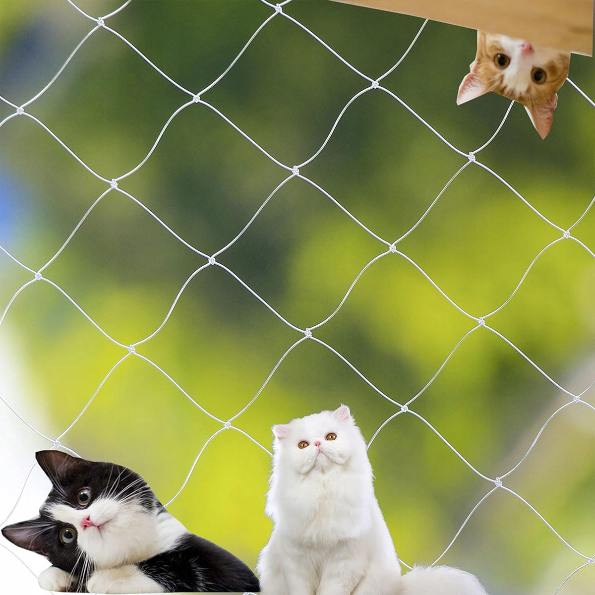 SET BALCONY NET FOR CAT 3x8m WITHOUT DRILLING SAFE CATS Manufacturer code B0C4KZTWY2