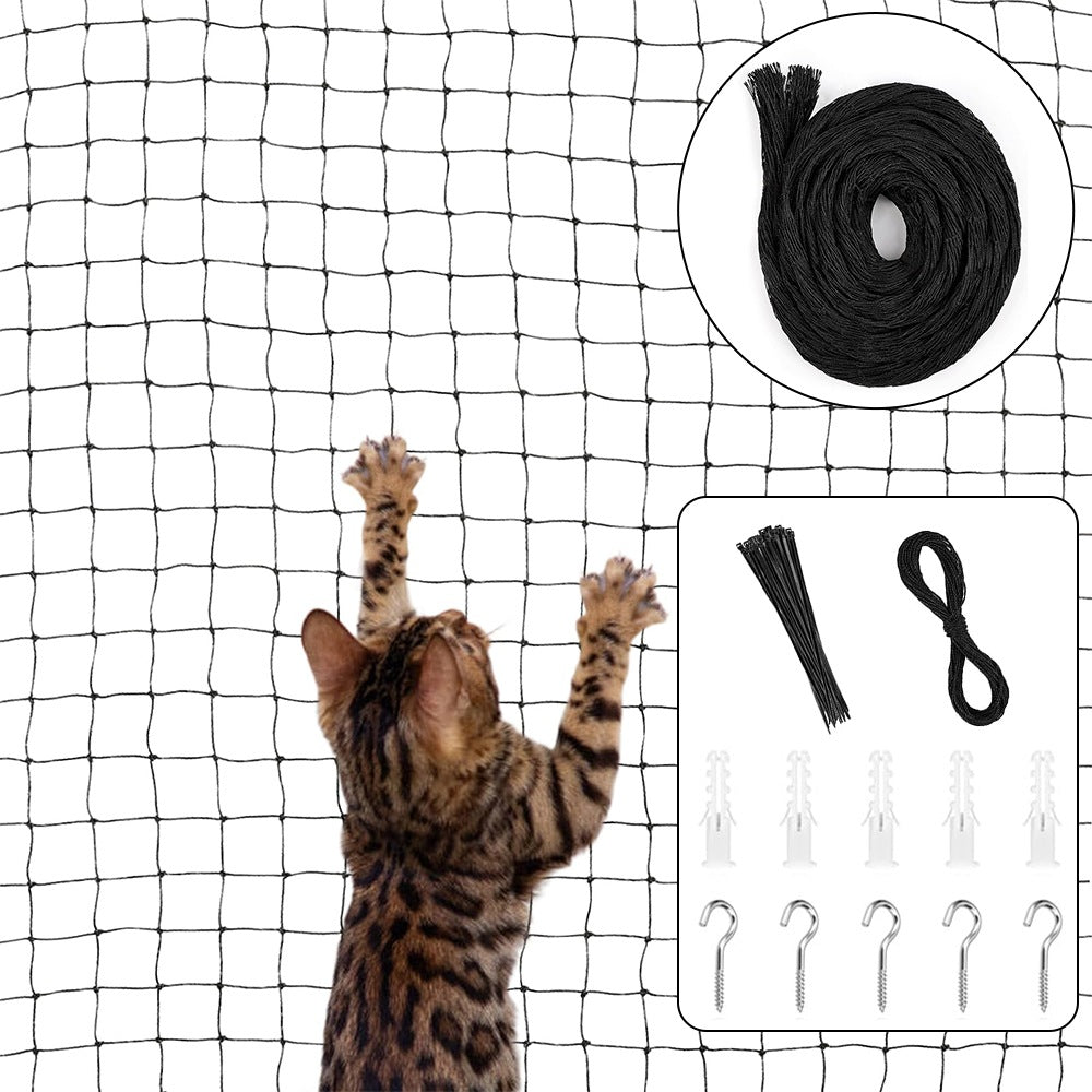 SET BALCONY NET FOR CAT 8x3m WITHOUT DRILLING SAFE CATS