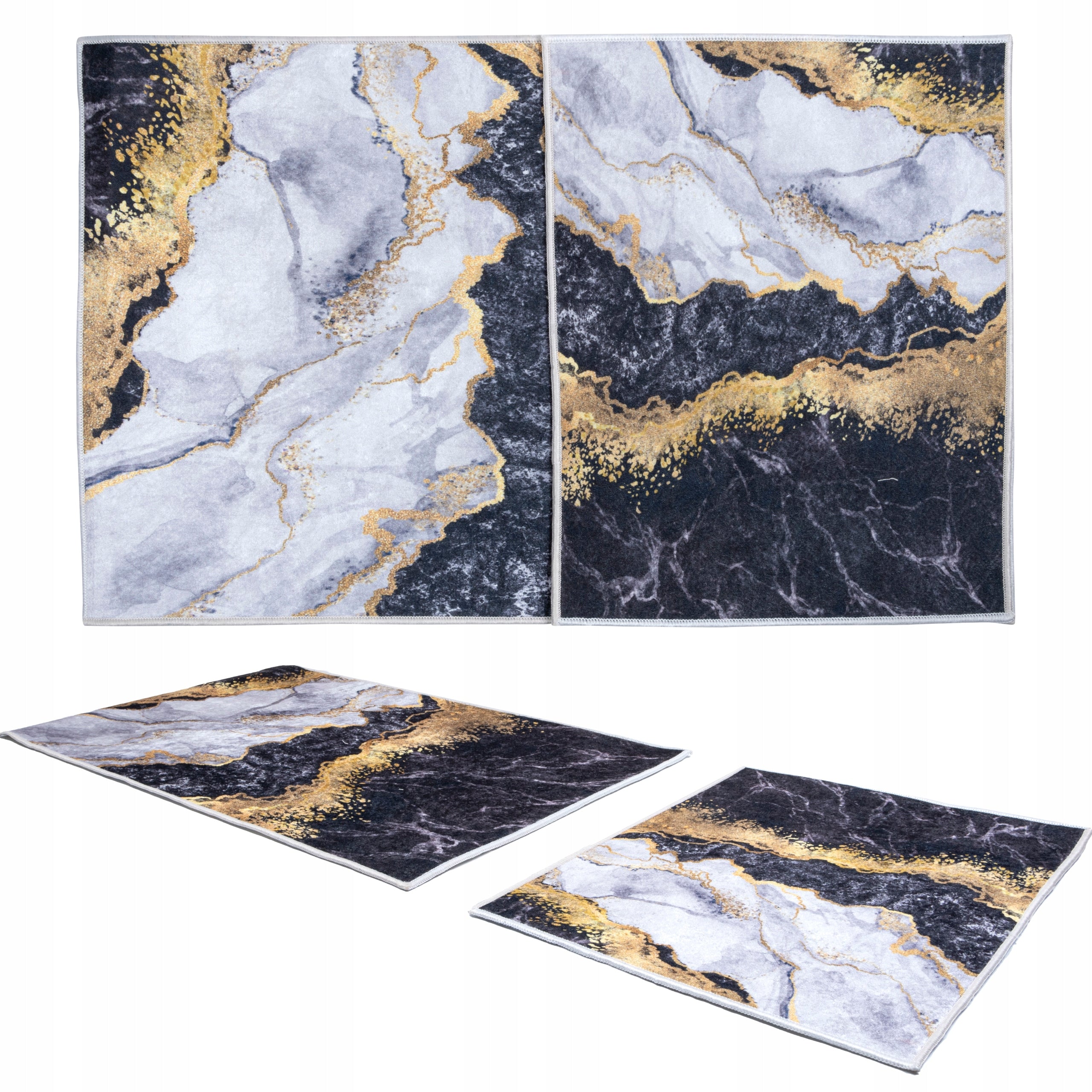 SET BATHROOM RUGS 2 PACK NON-SLIP FASHIONABLE MODERN DESIGN Manufacturer code 506115