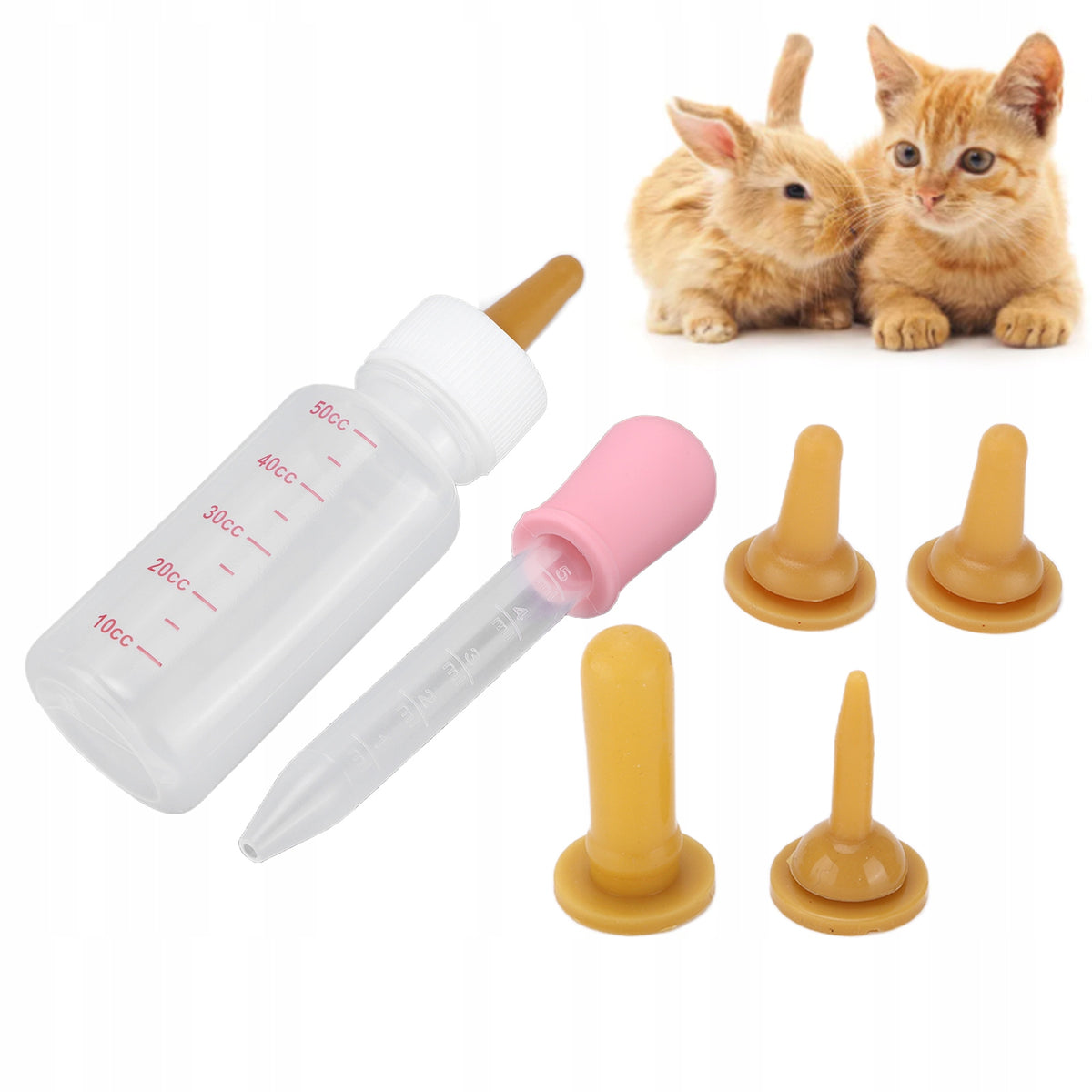 SET BOTTLE FOR FEEDING PUPPIES AND KITTENS CAT BOTTLE