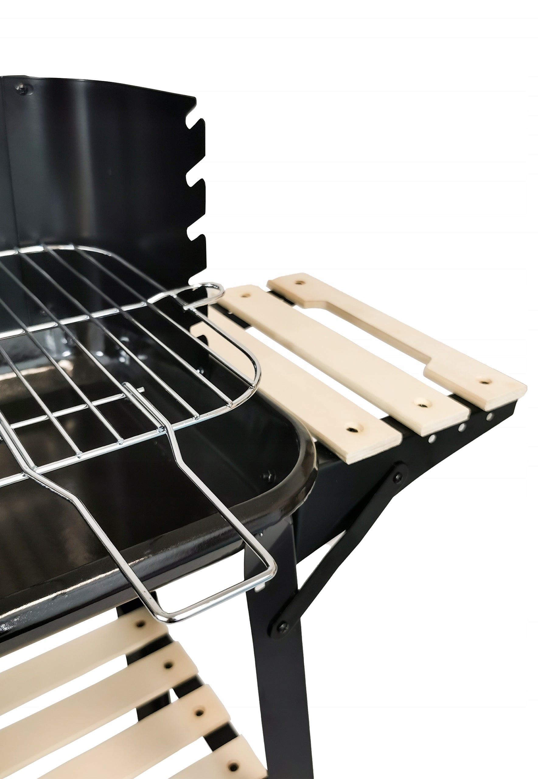 SET CHARCOAL GARDEN GRILL WITH SHELVES 5 LEVELS BBQ1002 + 6X TEFLON MAT Grill depth 44 cm