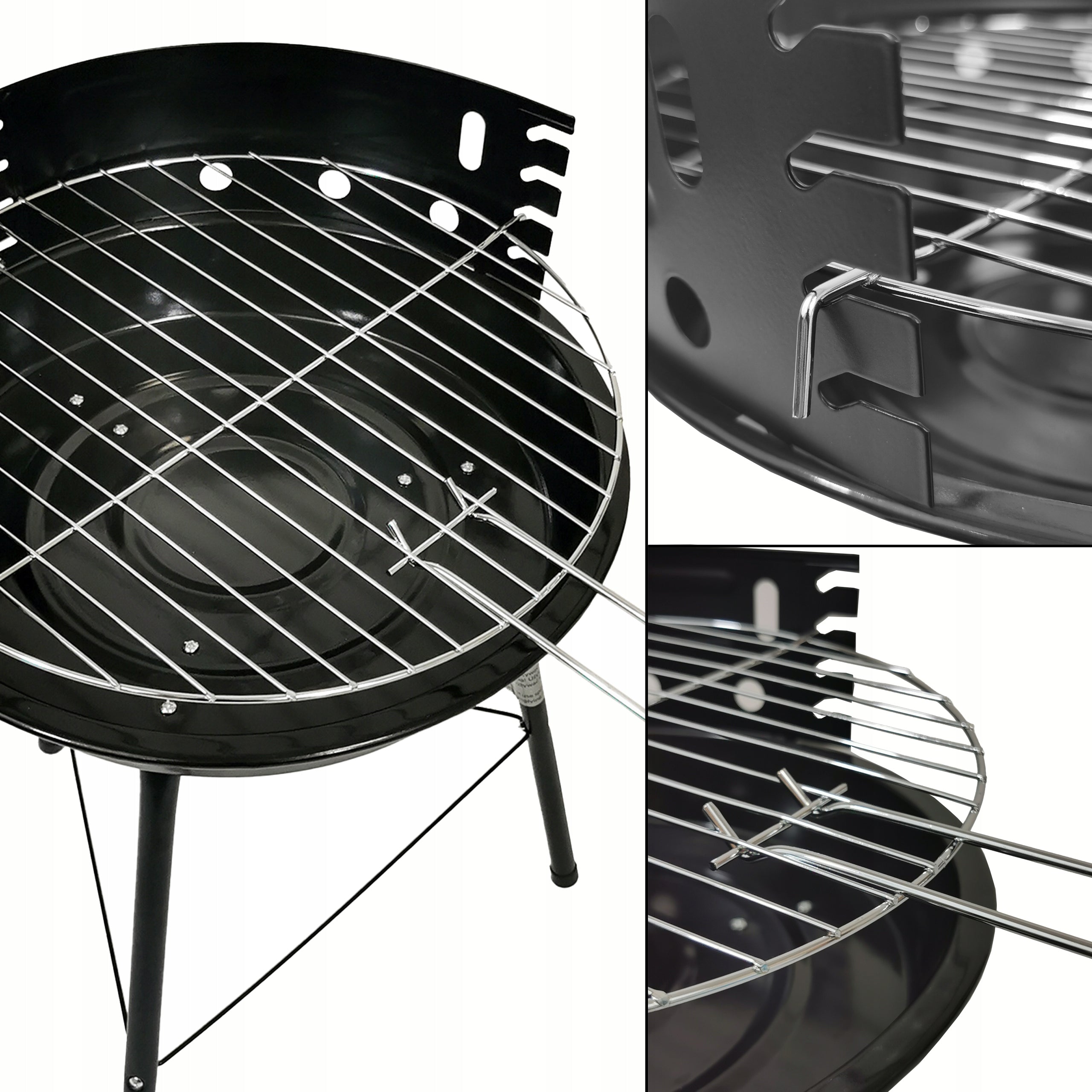 SET CHARCOAL GRILL ROUND TOURIST GRATE BBQ 1007 Manufacturer code 5.22.14126