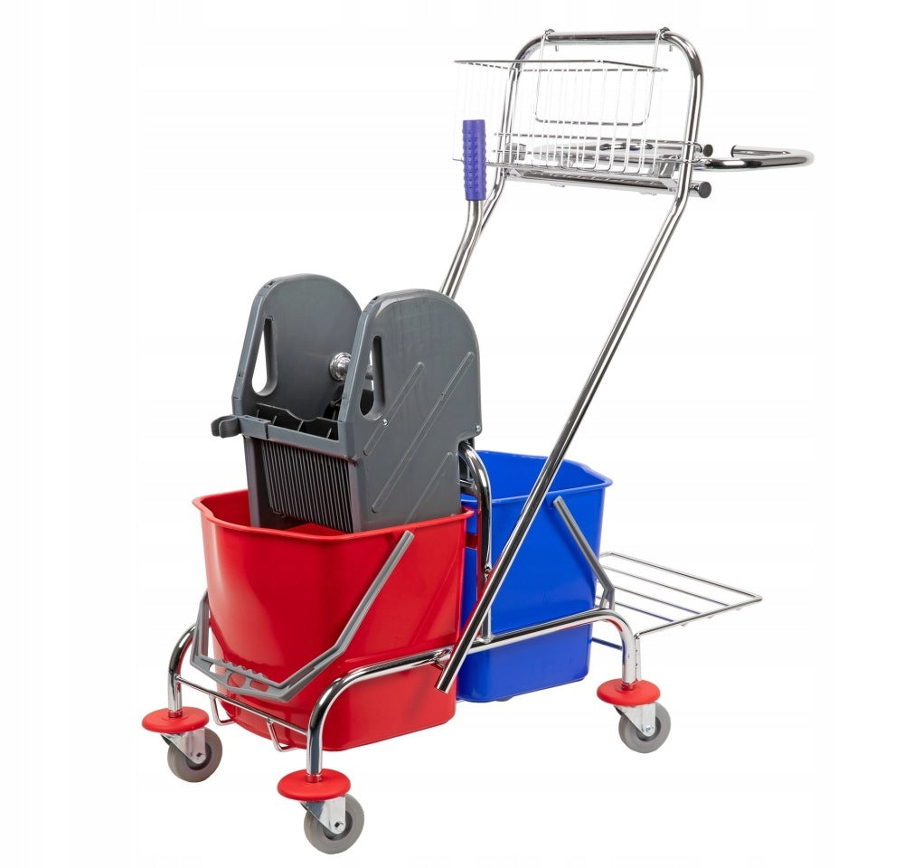 SET Cleaning trolley VECTOR 2x17L BASKET + Mop 50 cm Manufacturer code TSPK-0001
