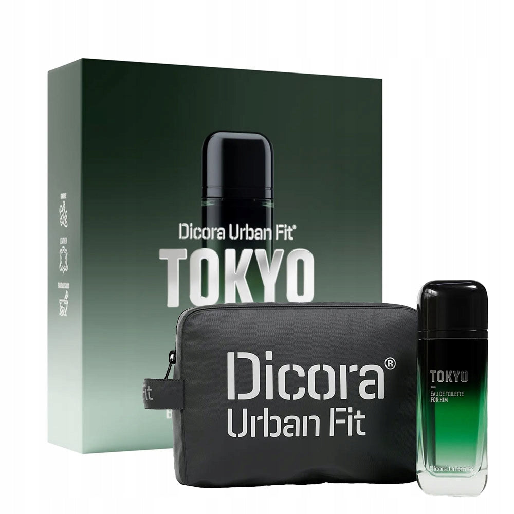 SET DICORA Urban Fit eau de toilette TOKYO For Him 150 ml + COSMETIC BAG Packaging status original