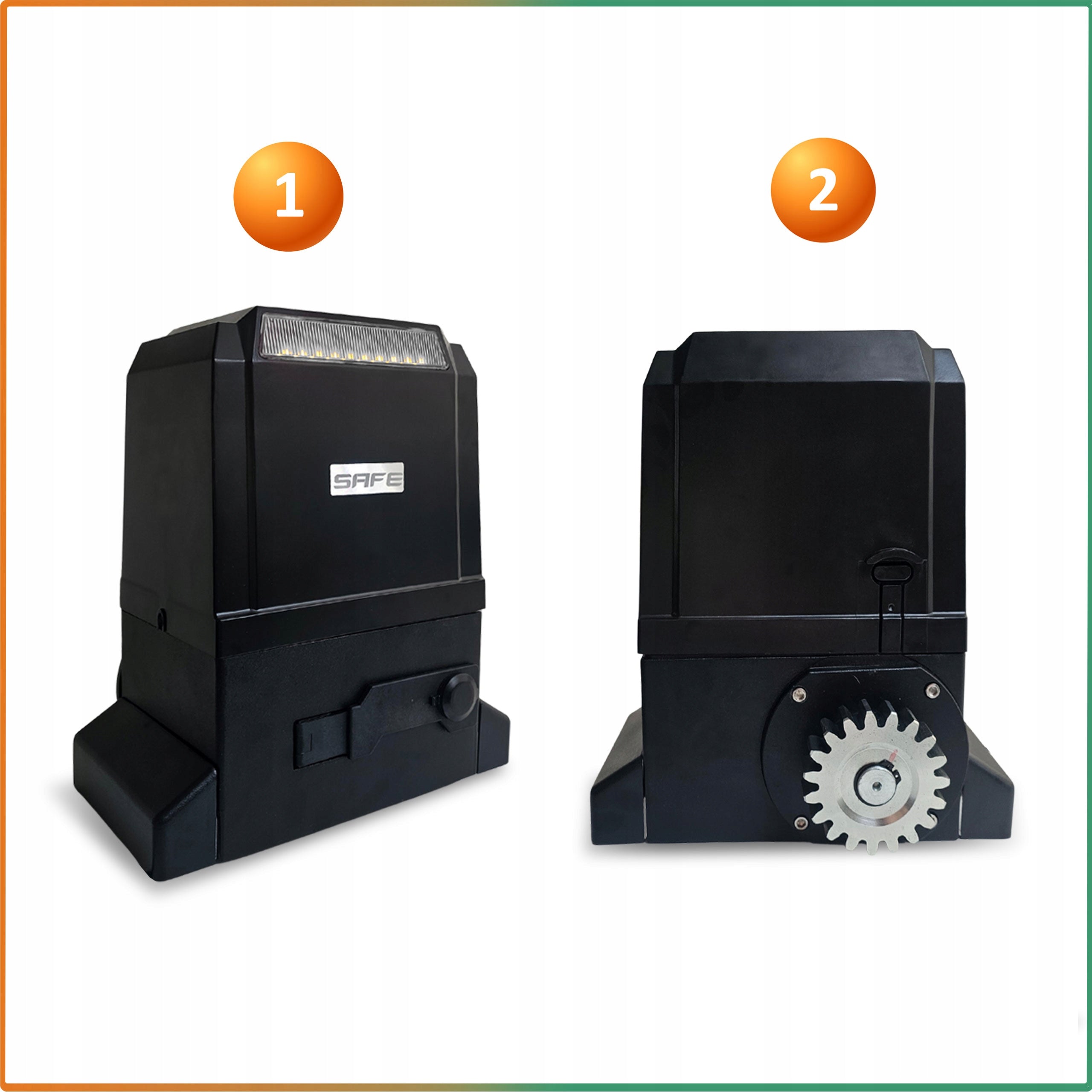 SET DRIVE FOR SLIDING GATE 800 kg 2 REMOTE CONTROLS WIFI strip TUYA actuator Packaging status original
