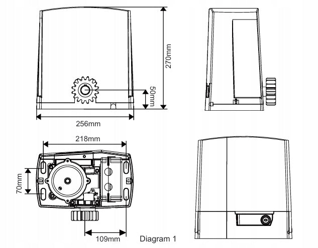SET DRIVE FOR SLIDING GATE ACTUATOR 1000kg WiFi application automatic Packaging status original