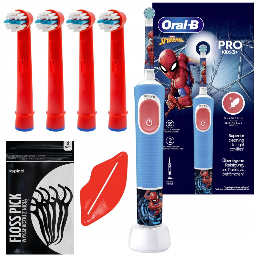 SET ELECTRIC TOOTHBRUSH ORAL-B VITALITY 100 SPIDERMAN + TIPS