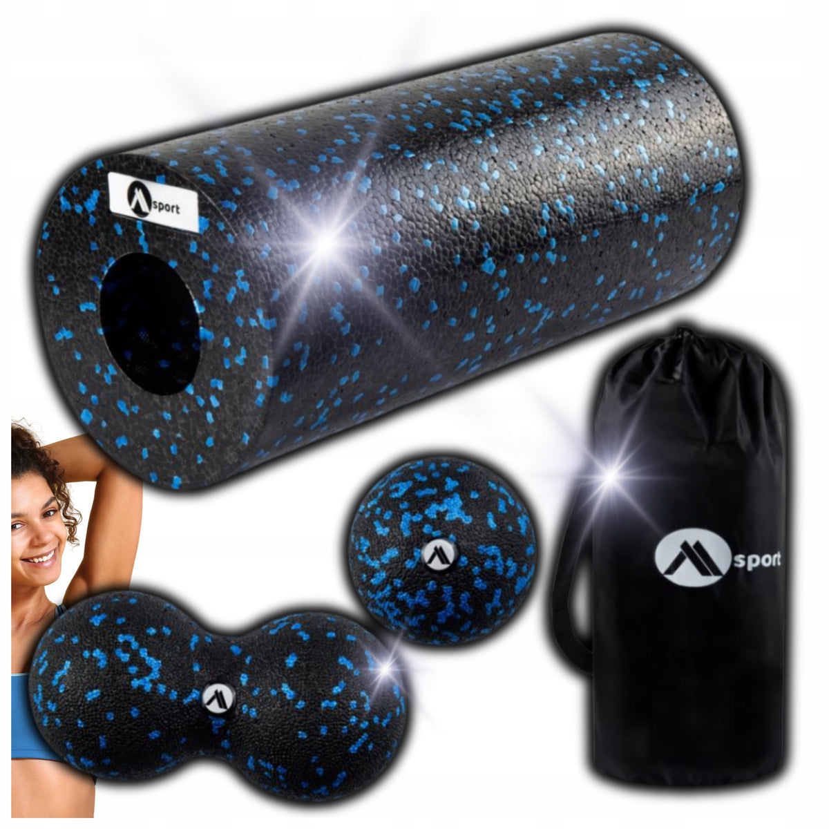 SET EPP ROLLER BALL DUOBALL FOR MUSCLE ROLLING MASSAGE EXERCISES