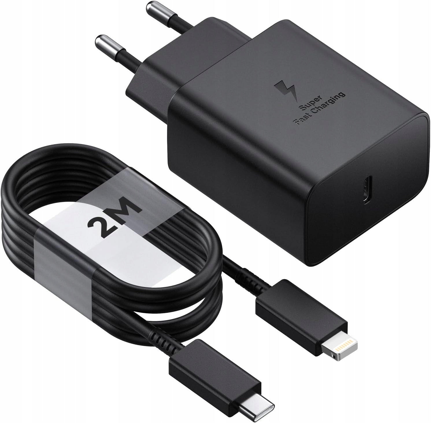 SET FAST CHARGER PD 45W + CABLE FOR IPHONE 200cm Koanni
