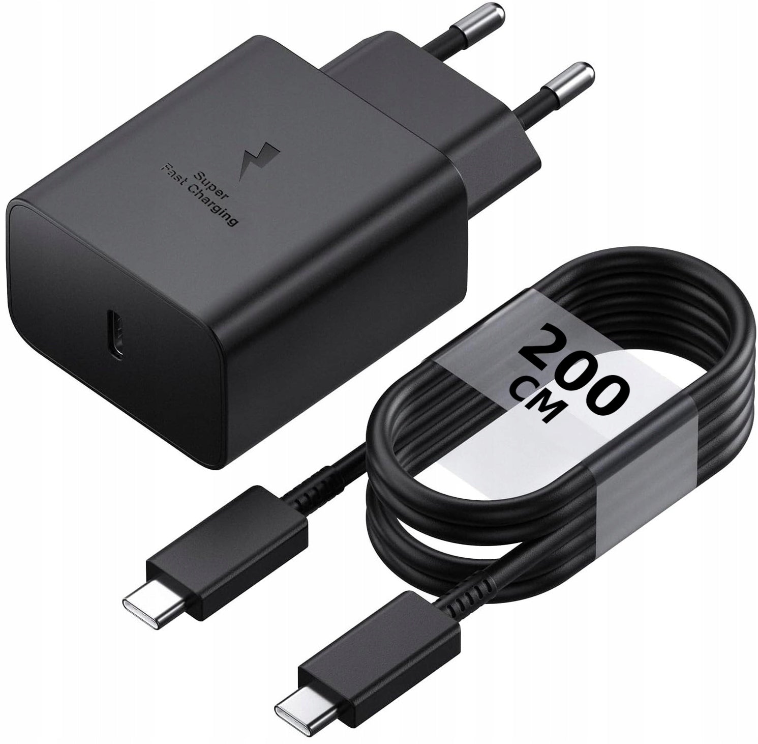 SET FAST CHARGER PD 45W + USB-C CABLE- PD 200cm Koanni