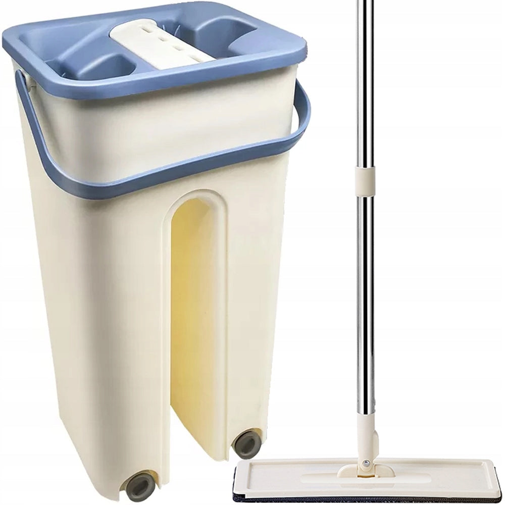 SET FLAT MOP FOR FLOOR CLEANING ROTARY SQUEEZER TWO-CHAMBER BUCKET Packaging status original
