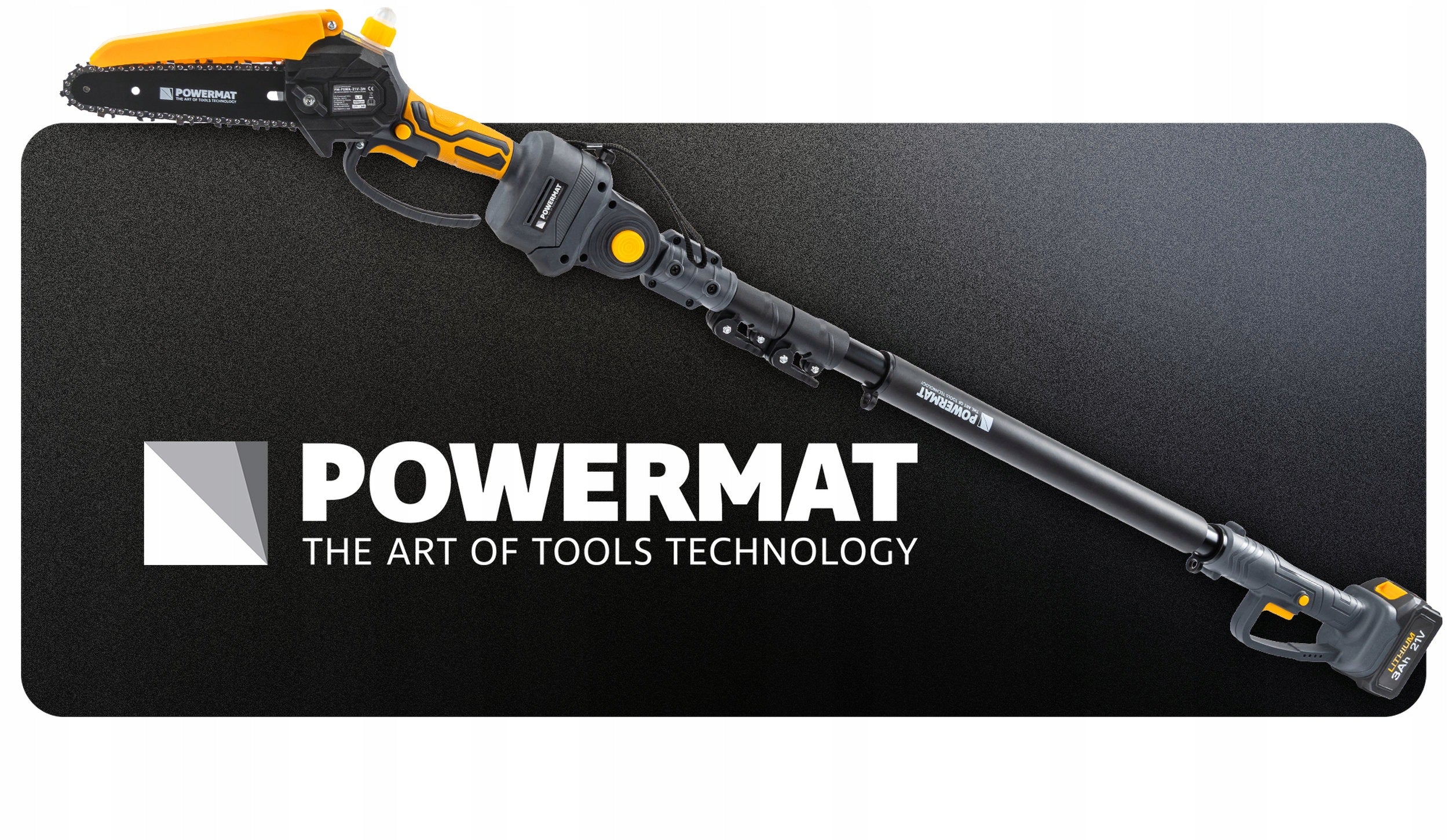 SET FOR BRANCHES 3IN1 SAW 6" 8" PRUNER 25MM BOOM 130-200CM 2xAKU 3AH Packaging status original