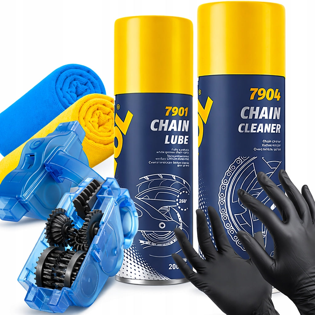 SET FOR CLEANING AND LUBRICATING THE BICYCLE CHAIN REMOVER GREASE MANNOL