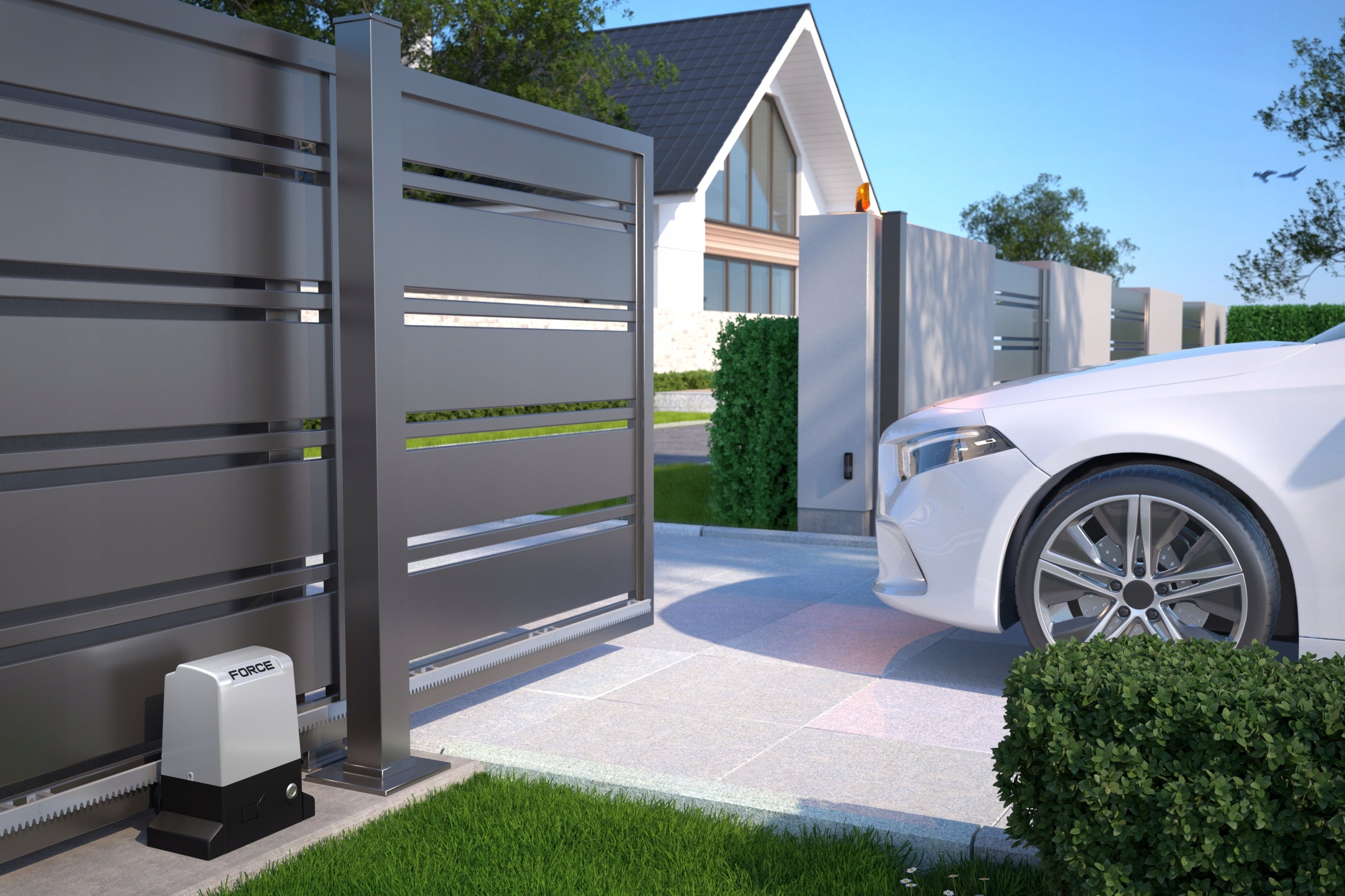 SET FOR GATES FORCE 1200 kg 4xPILOT WIFI 5xLEAVES LAMP GATE DRIVE Manufacturer code Force 1200