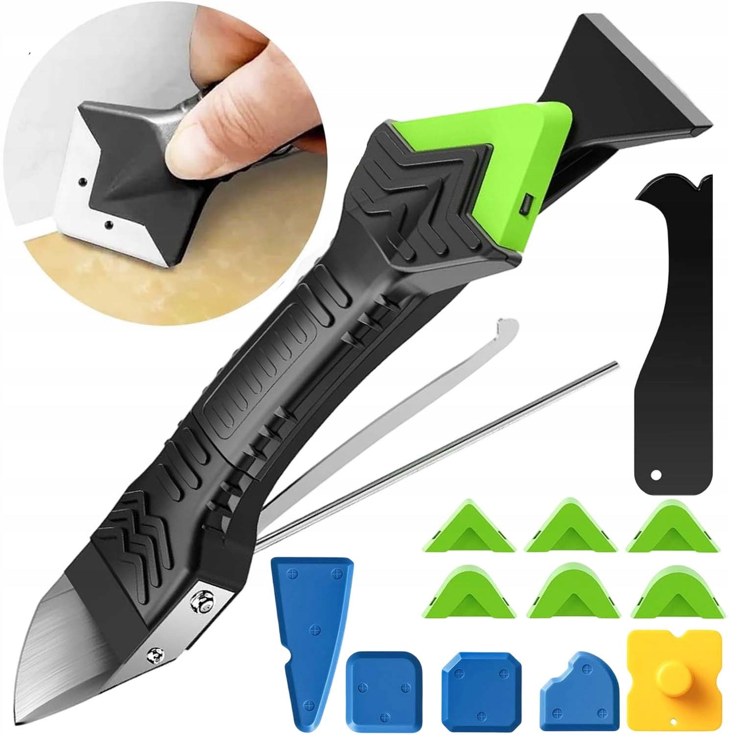 SET FOR LAYING SILICONE GROUTING SPATULA FOR SILICONE DIFFERENT TIPS