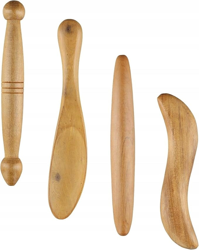 SET FOR MADEROTHERAPY WOODEN MASSAGER 4 PCS.