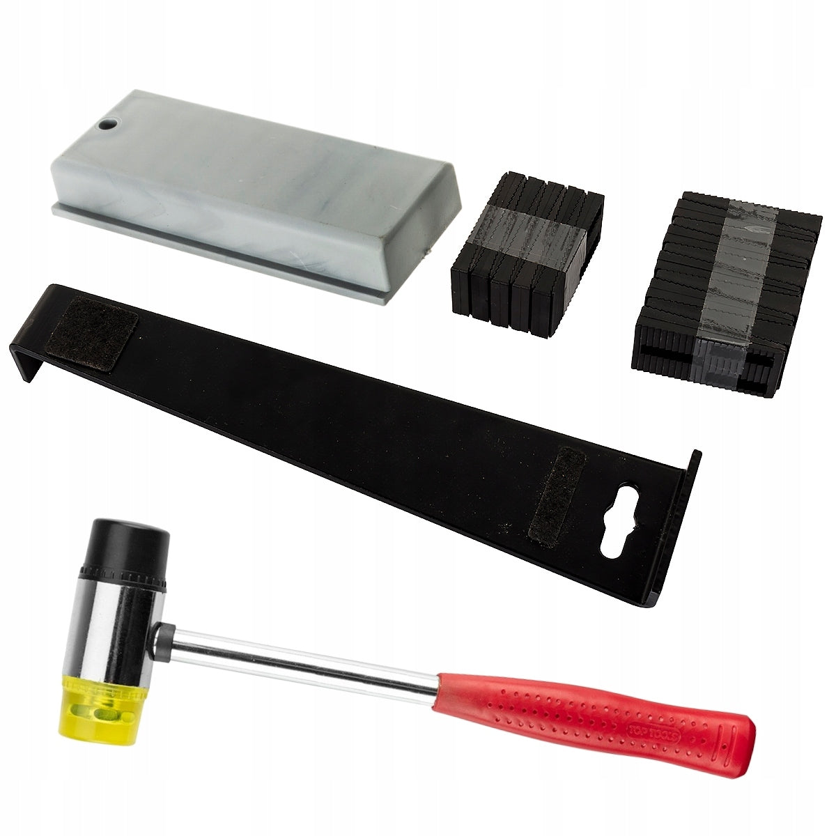 SET FOR MOUNTING FLOOR PANELS WEDGES BUCKET