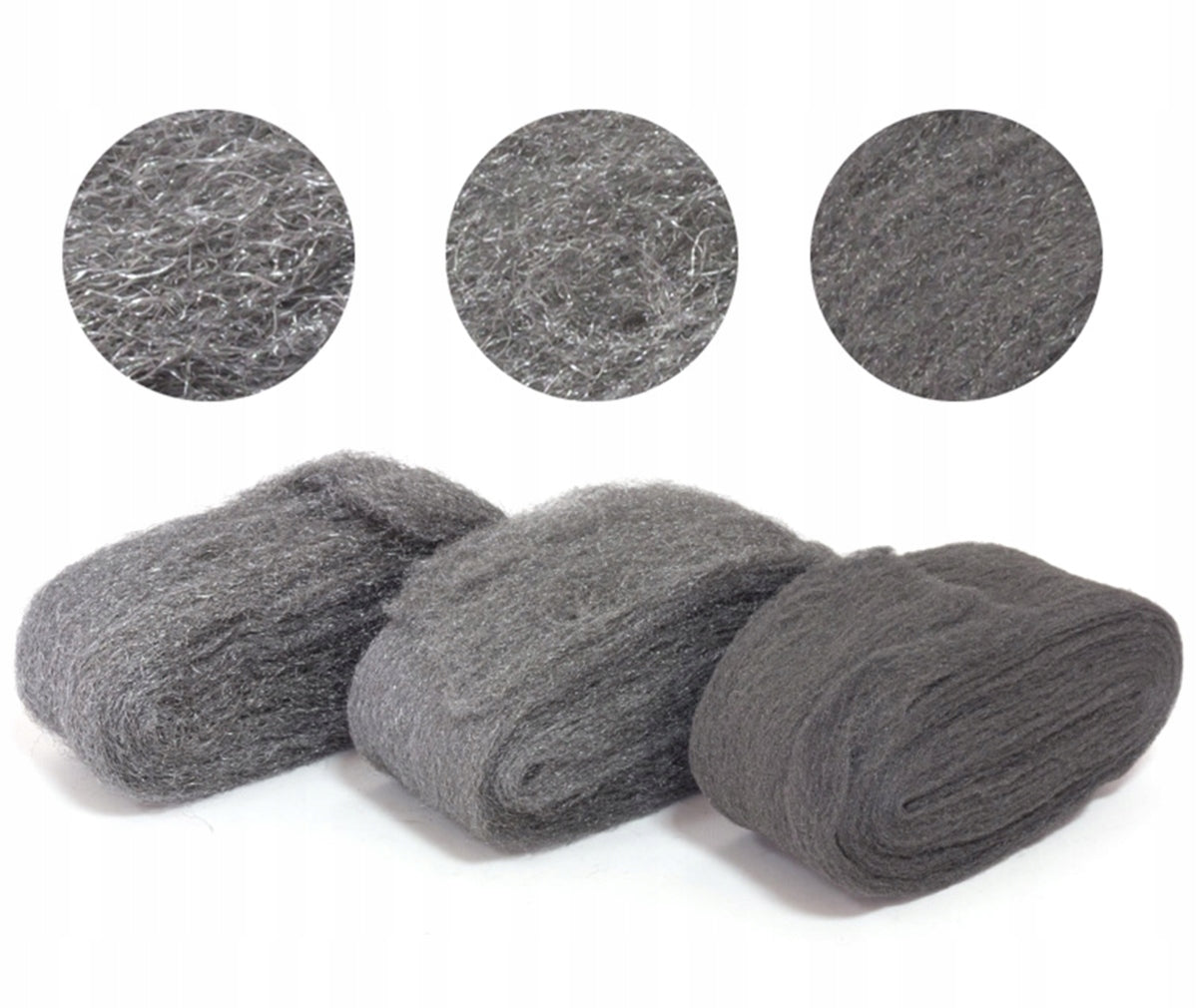 SET FOR POLISHING METAL GRINDING STEEL WOOL