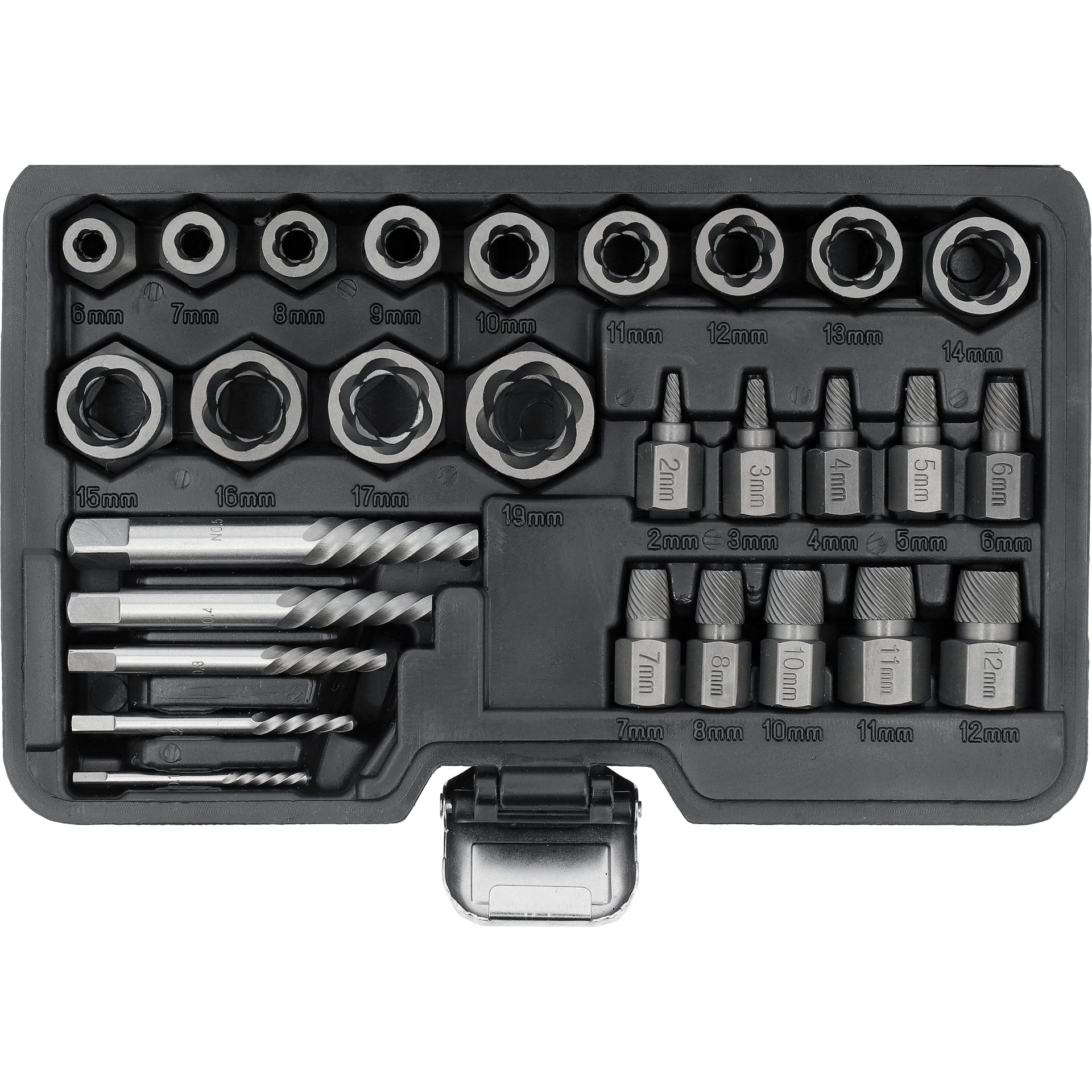 SET FOR REMOVING NUT BOLTS 40 ELEMENTS CRMO S2 HSS 3/8 INCH YATO Brand Yato